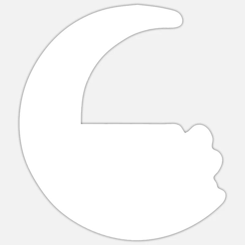 Crescent Moon - Climbing - Climbing - - Sticker size S (10 x 10 cm) - white matte