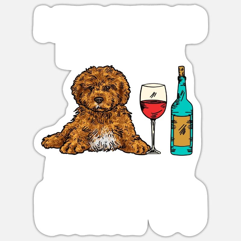 Cavapoo Cavoodle Capoodle Hund Sticker Größe S (10 x 10 cm)