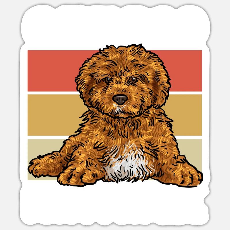 Cavapoo Cavoodle Capoodle Dog - Sticker size S (10 x 10 cm) - white matte