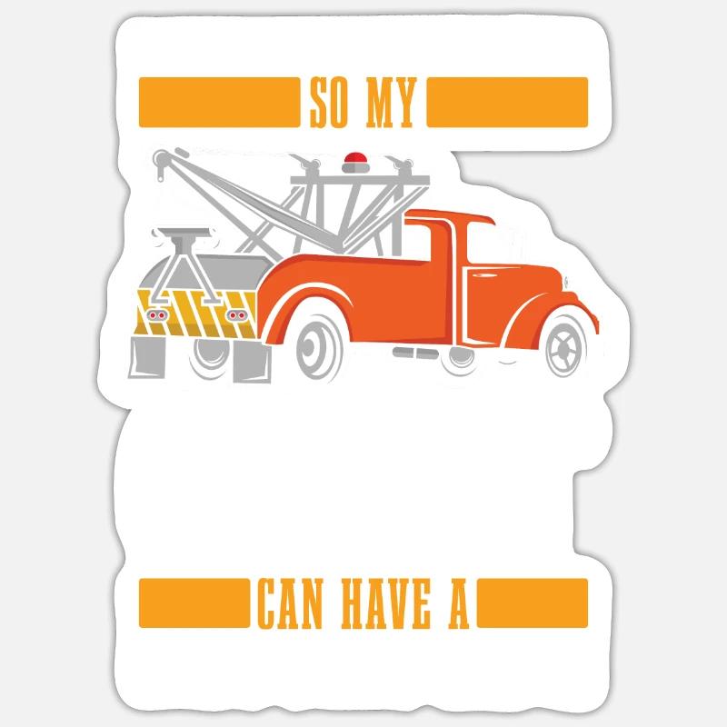 Abschleppdienst Abschlepper Katze Sticker Größe S (10 x 10 cm)