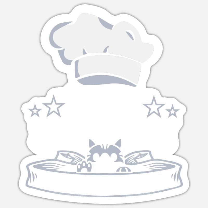 Cuire le chat de cuisson Sticker taille S (10 x 10 cm)