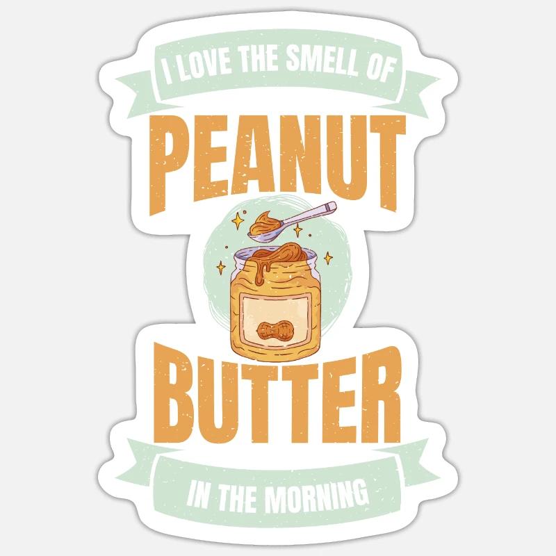 Peanut Butter Lover Gift - Sticker size S (10 x 10 cm) - white matte