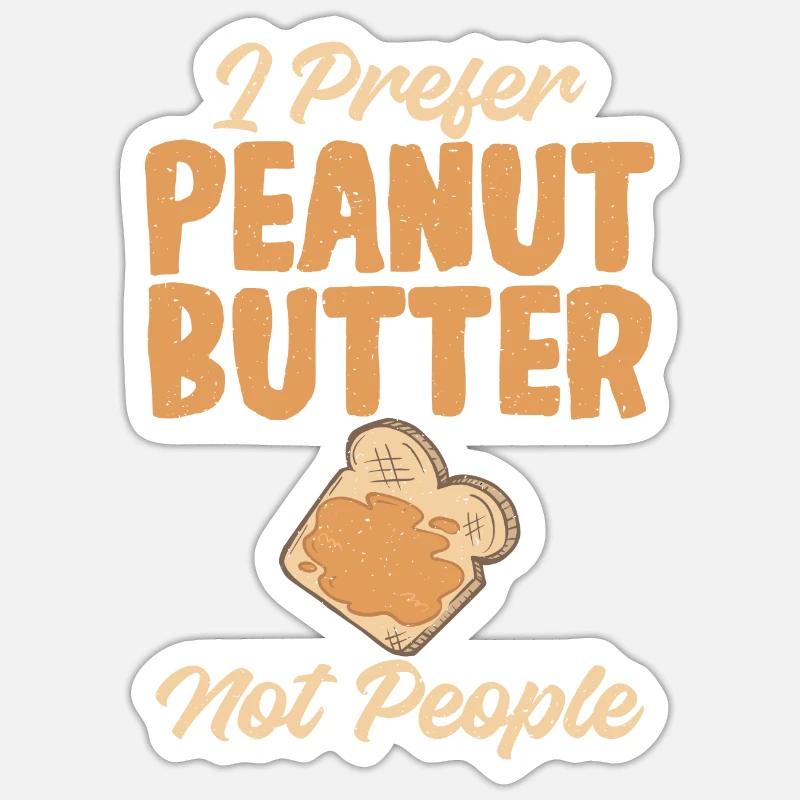 Peanut Butter Lover Gift - Sticker size S (10 x 10 cm) - white matte