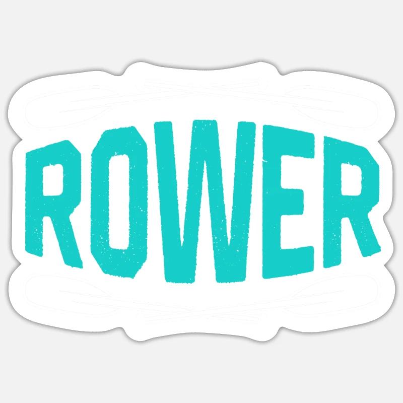 Rowing Rowing Rowing Rowing Rowing - Sticker size S (10 x 10 cm) - white matte
