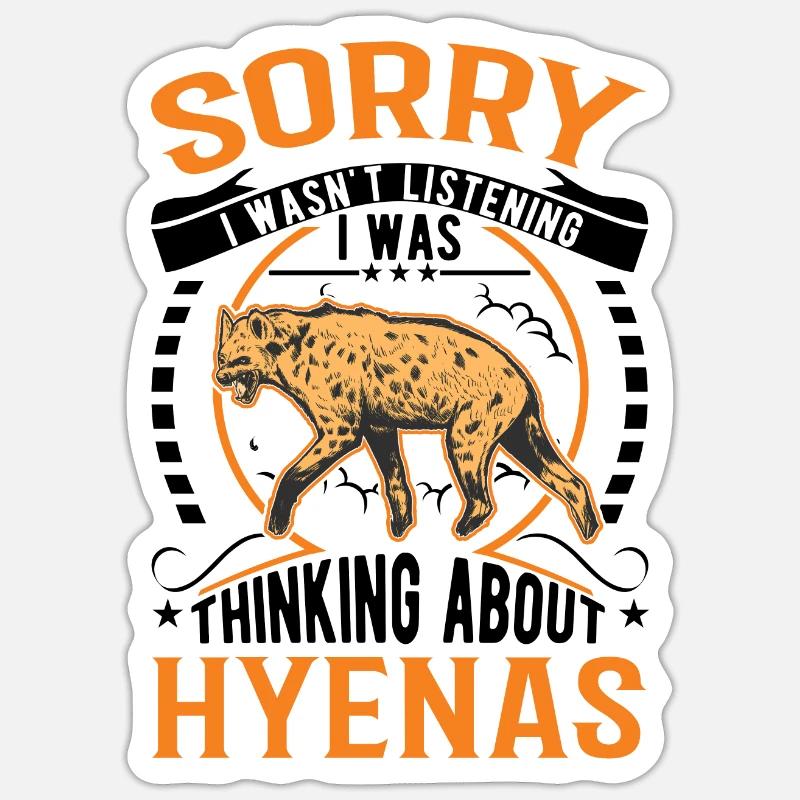 Hyäne Erdwolf Hyena Sticker Größe S (10 x 10 cm)