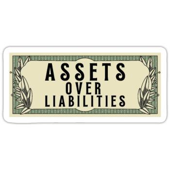 Actifs sur passifs Entrepreneur comptable - Sticker taille S (10 x 10 cm) - blanc mat - Devant