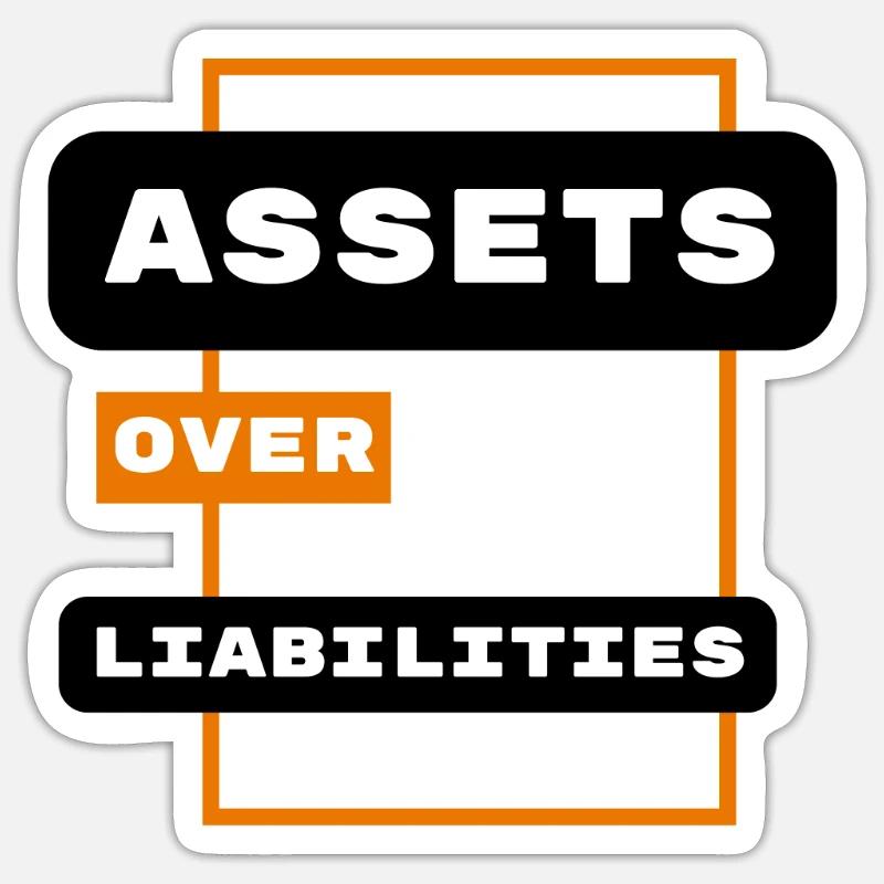 Actifs sur passifs Entrepreneur comptable - Sticker taille S (10 x 10 cm) - blanc mat