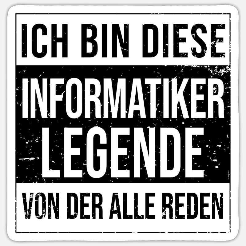 Programmierer Geburtstag geboren Legende - Sticker Größe S (10 x 10 cm) - Mattweiß