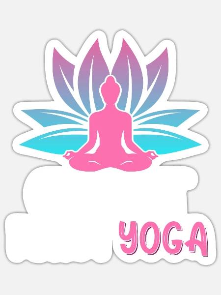 Ok, But First Yoga Class Meditating - Sticker Größe S (10 x 10 cm) - Mattweiß