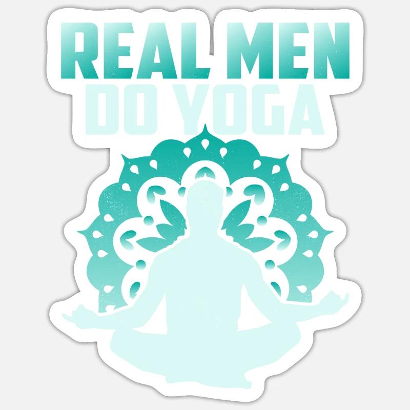 Real Men Do Yoga Class Instructor Sticker size S (10 x 10 cm)