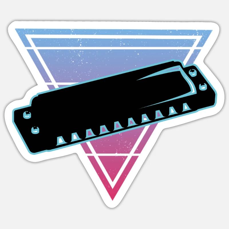 Harmonica - Sticker size S (10 x 10 cm) - white matte