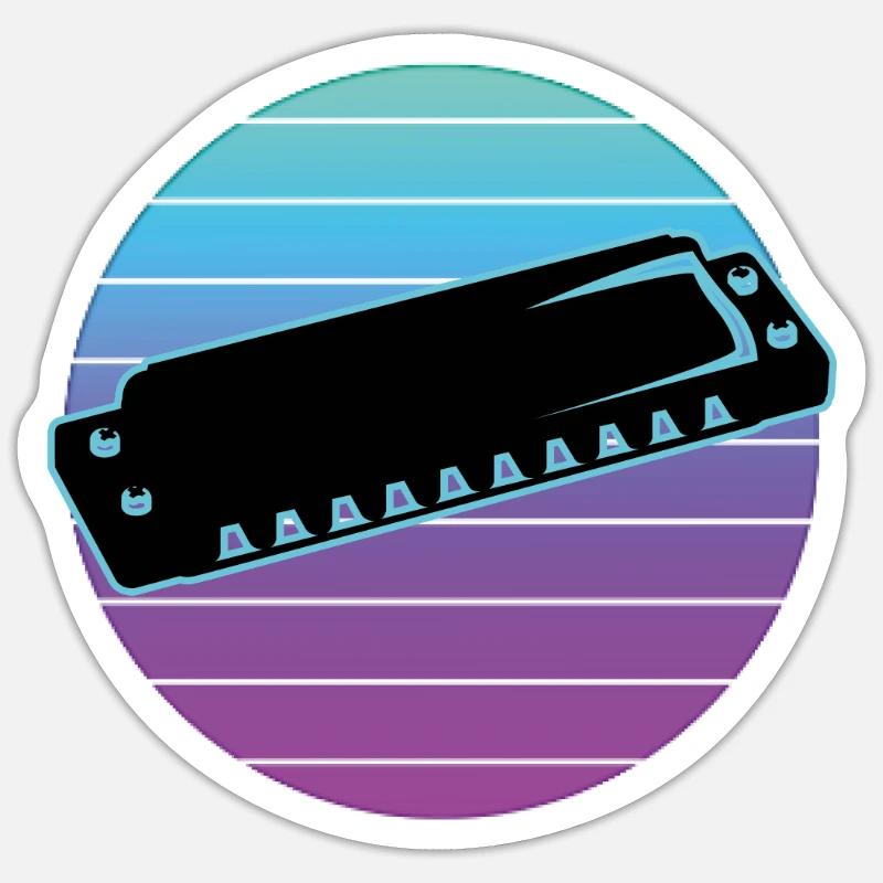 Harmonica Sticker taille S (10 x 10 cm)