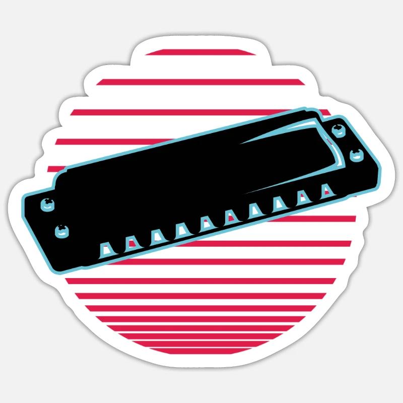 Harmonica Sticker taille S (10 x 10 cm)