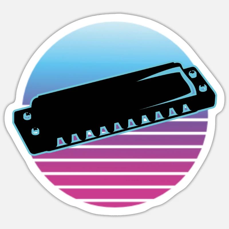 Harmonica Sticker taille S (10 x 10 cm)