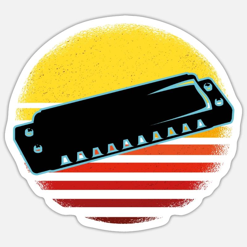 Harmonica - Sticker size S (10 x 10 cm) - white matte