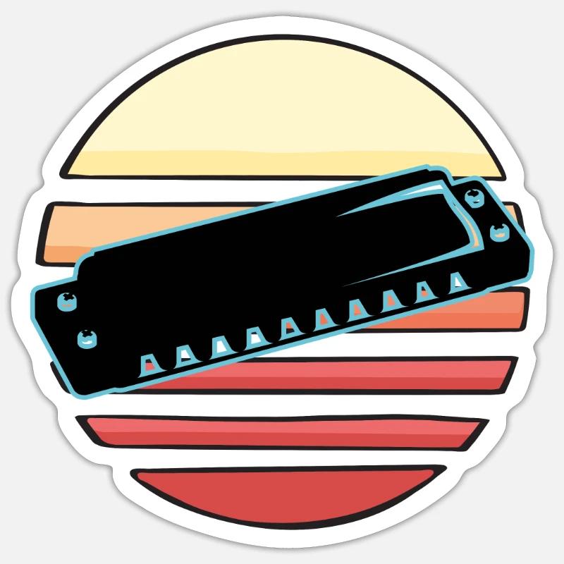 Harmonica Sticker taille S (10 x 10 cm)