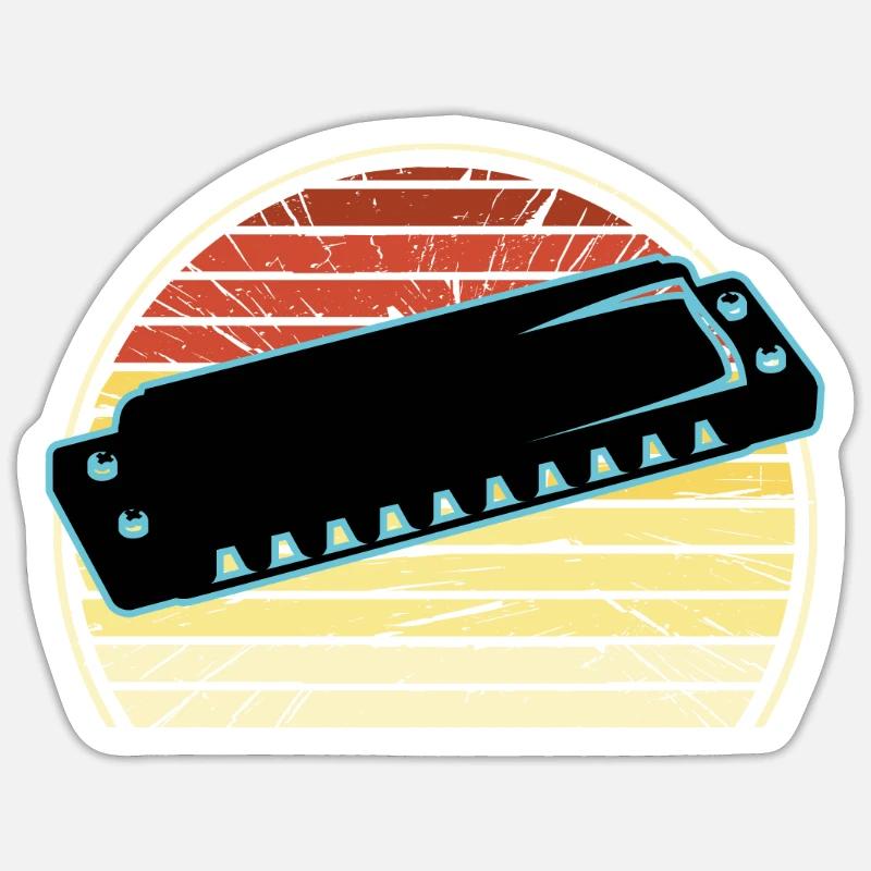 Harmonica - Sticker size S (10 x 10 cm) - white matte