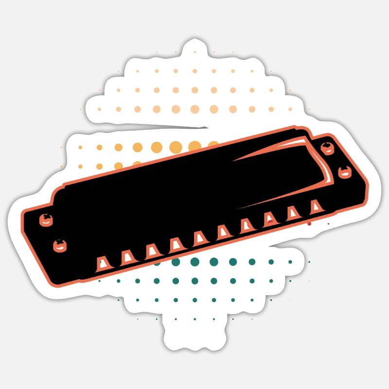 Harmonica Sticker taille S (10 x 10 cm)