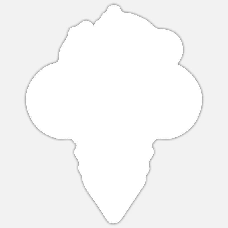 Polygone de vélo - Sticker taille S (10 x 10 cm) - blanc mat