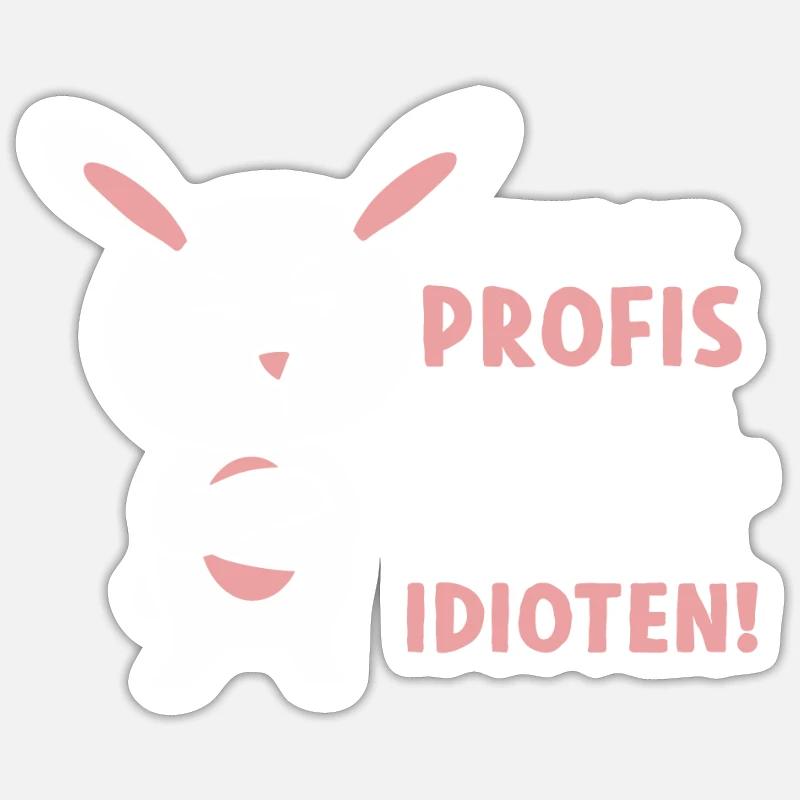 Einmal Mit Profis War Früher - Sticker Größe S (10 x 10 cm) - Mattweiß