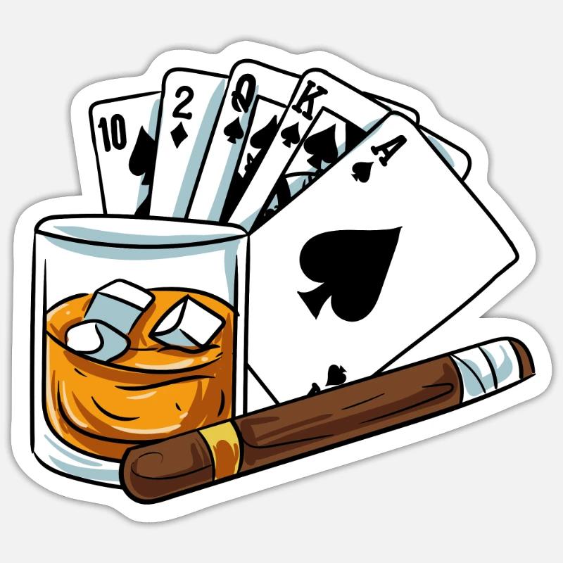 Verre à whisky - Sticker taille S (10 x 10 cm) - blanc mat