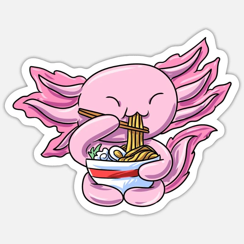 Axolotl Molch Sticker Größe S (10 x 10 cm)