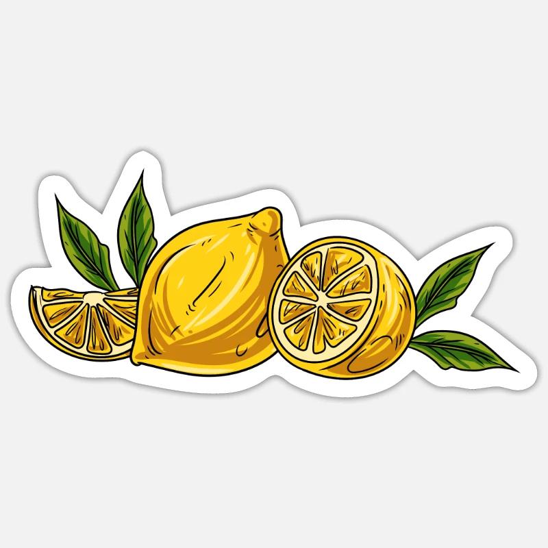 Frutti di limone - Sticker formato S (10 x 10 cm) - bianco opaco