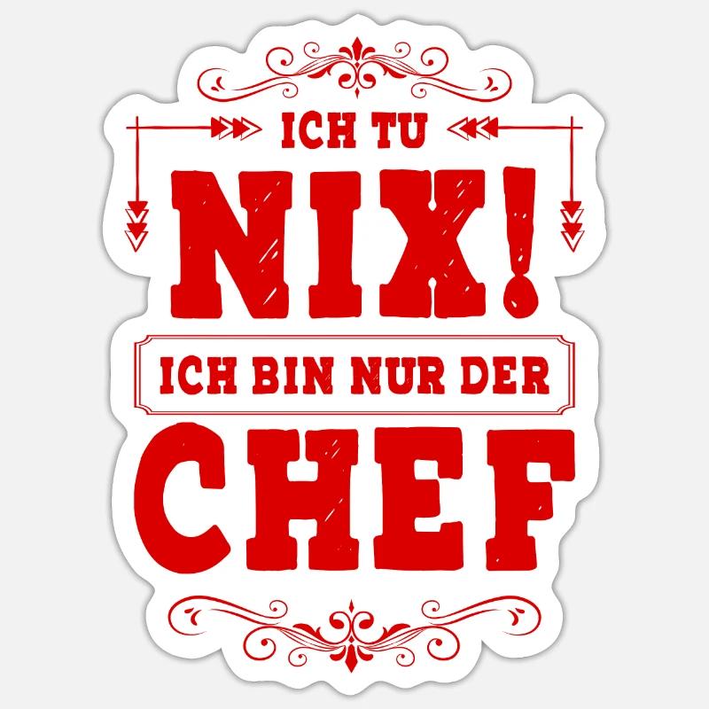 Weltbester Chef - Sticker Größe S (10 x 10 cm) - Mattweiß
