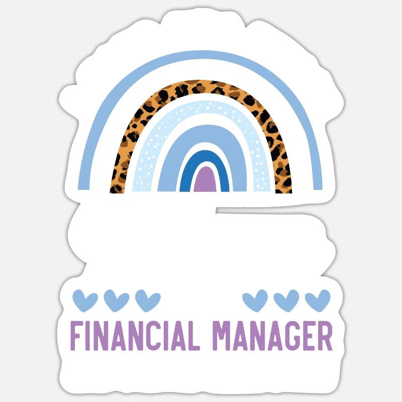 Mutter und Finanzmanager Finanzmanagement - Sticker størrelse S (10 x 10 cm) - mat hvid