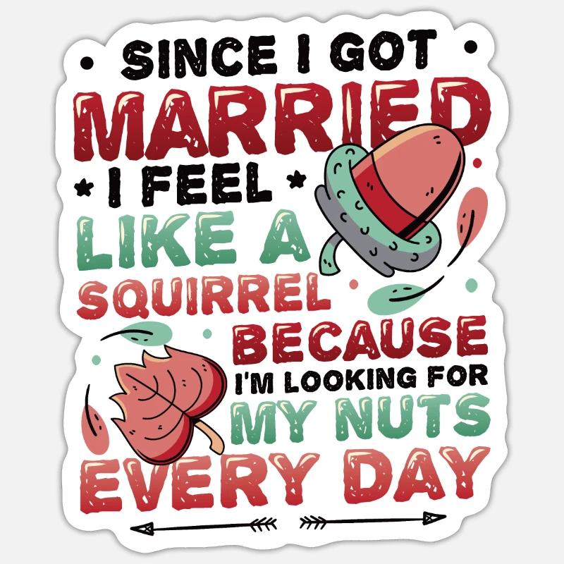 Armer Ehemann - Sticker Größe S (10 x 10 cm) - Mattweiß