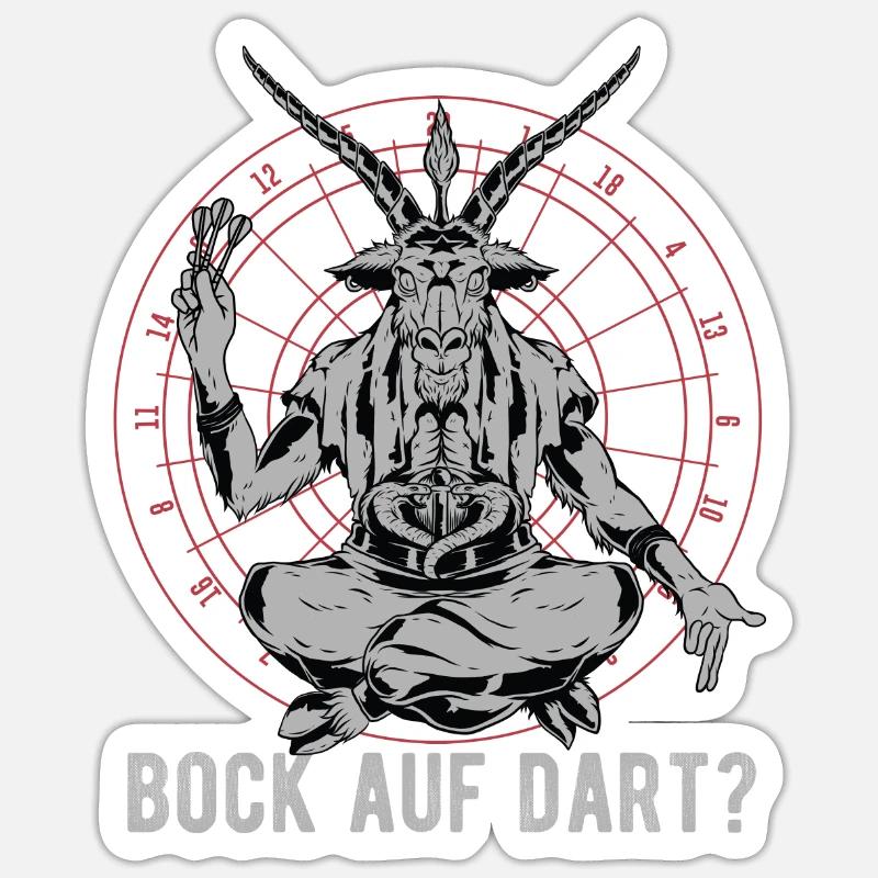 Bock auf Dart Pfeile Witziges Dart Sticker Größe S (10 x 10 cm)