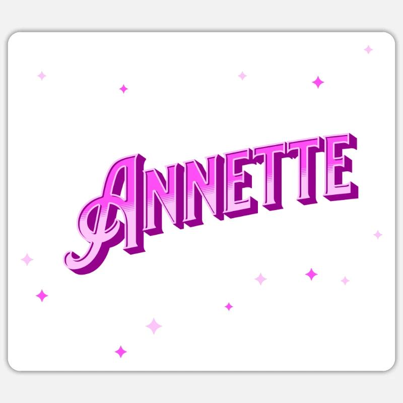 Annette name personalized - Sticker size S (10 x 10 cm) - white matte