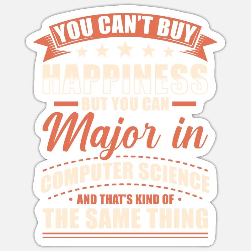 Computer Science Degree Sticker size S (10 x 10 cm)