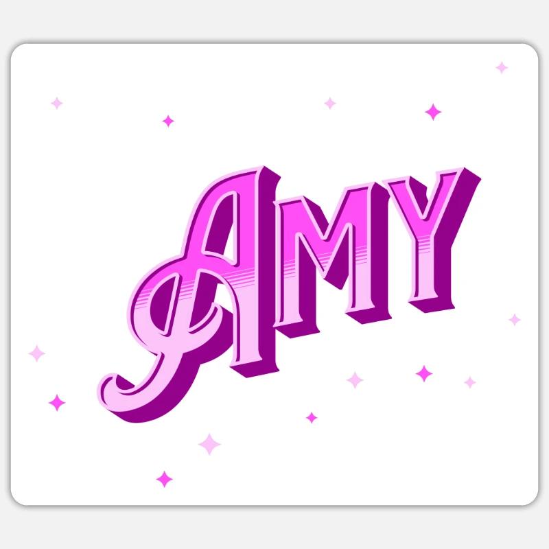 Amy name personalized - Sticker size S (10 x 10 cm) - white matte
