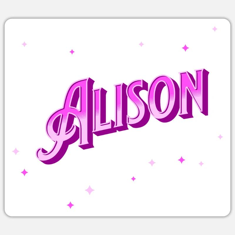 Alison name personalized - Sticker size S (10 x 10 cm) - white matte