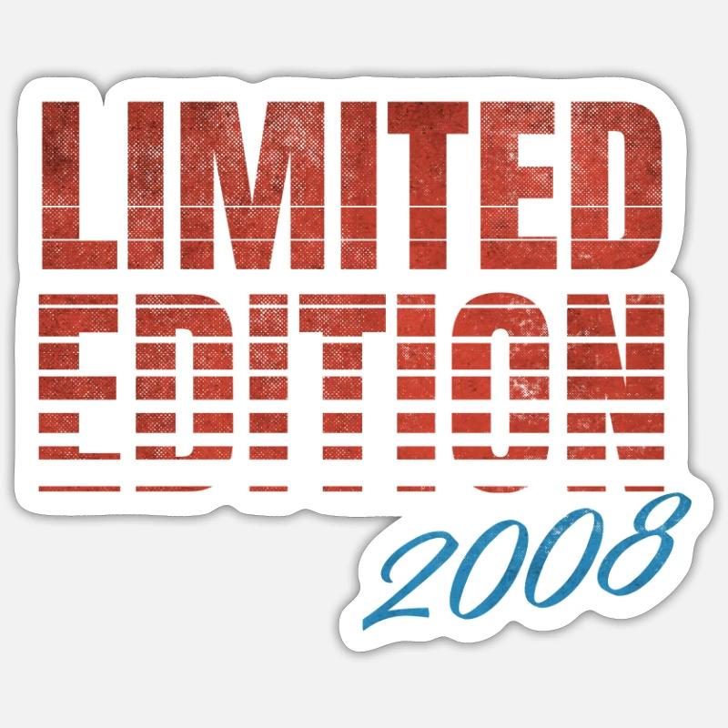 Edition Limitée Millésime 2008 - Sticker taille S (10 x 10 cm) - blanc mat