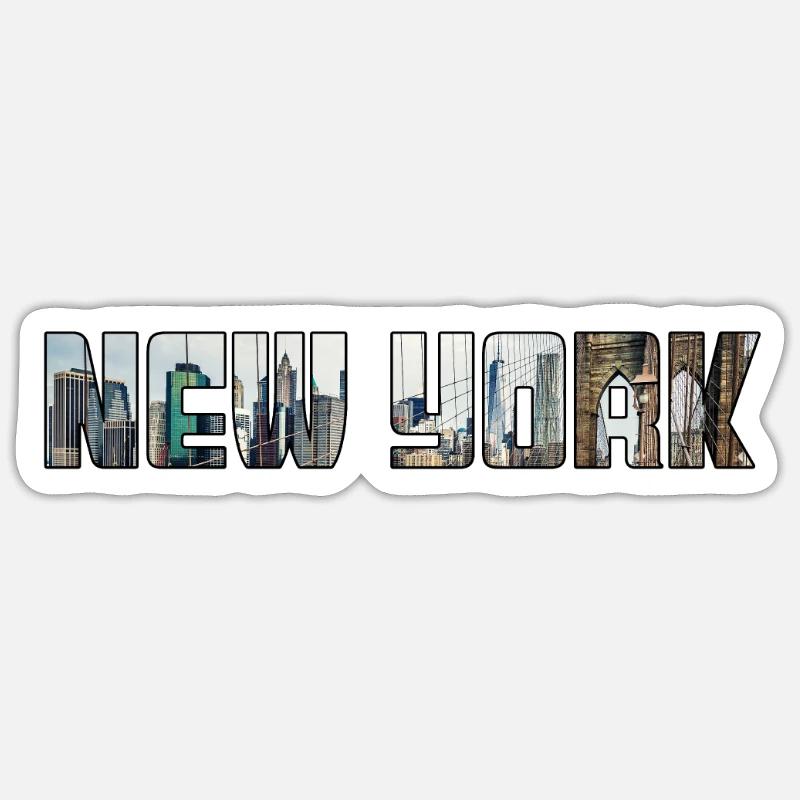 New York - Sticker size S (10 x 10 cm) - white matte