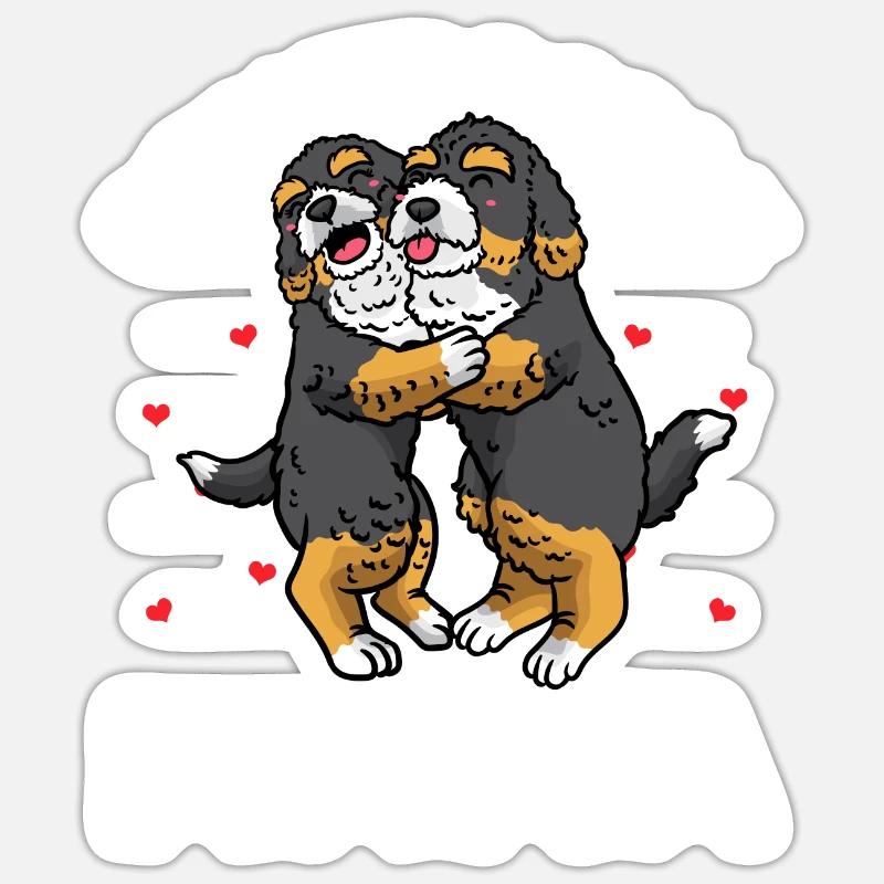 Bernedoodle Mama - Sticker Größe S (10 x 10 cm) - Mattweiß