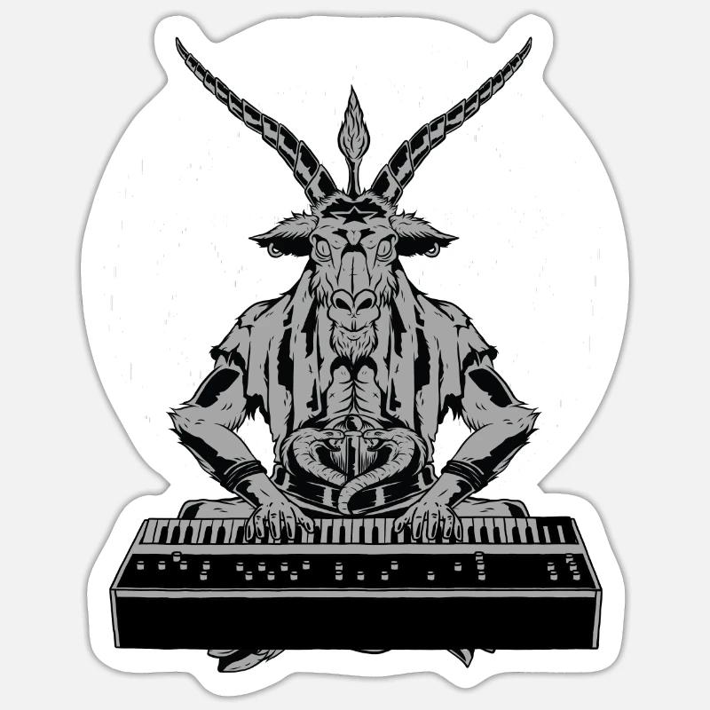 Synth Techno Musik Funny Synthesizer Sticker Größe S (10 x 10 cm)