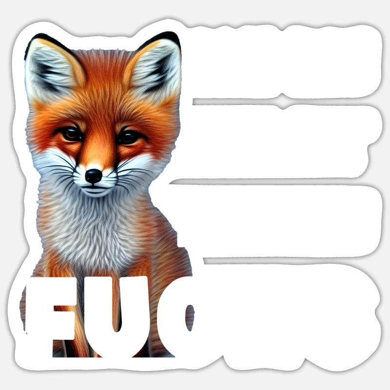 Ich bin halt eben ein Fuchs - Sticker Größe S (10 x 10 cm) - Mattweiß