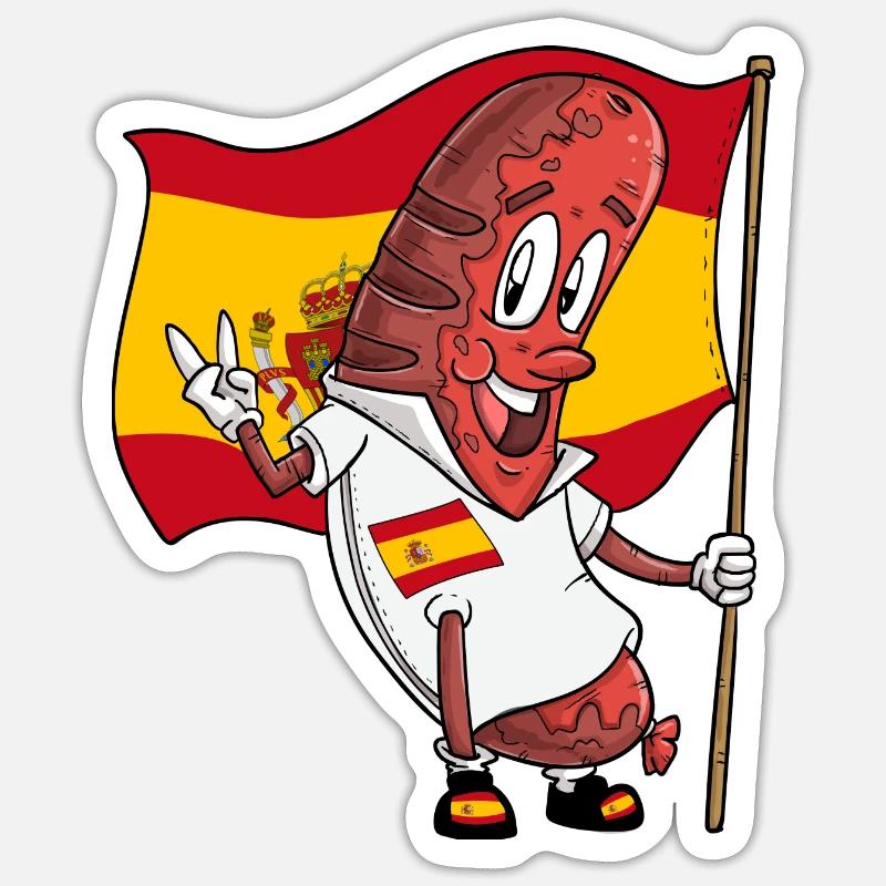 Spanish Pork Bratwurst - Sticker size S (10 x 10 cm) - white matte