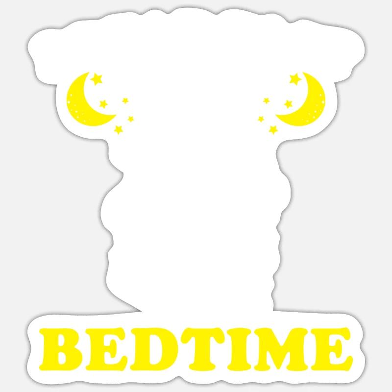 Coucher Lit Sommeil Dire - Sticker taille S (10 x 10 cm) - blanc mat