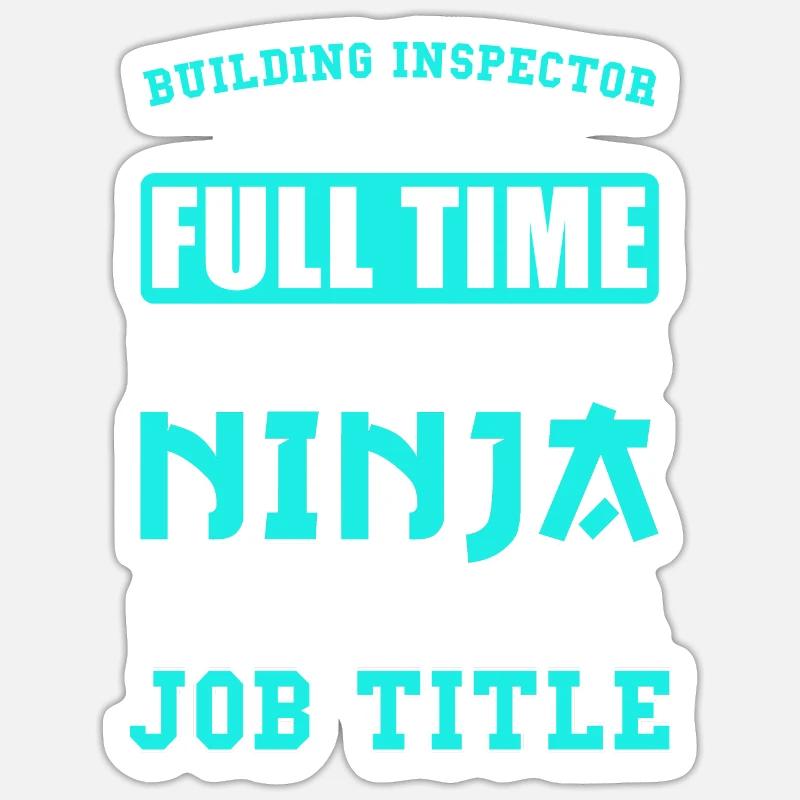 Building inspector Spruch - Sticker size S (10 x 10 cm) - white matte