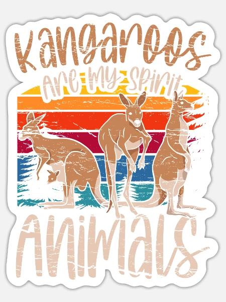 Kängurus Sind Meine Lieblingstiere Känguru Tier - Sticker Größe S (10 x 10 cm) - Mattweiß