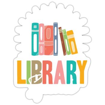 Library Squad - Sticker size S (10 x 10 cm) - white matte - Front