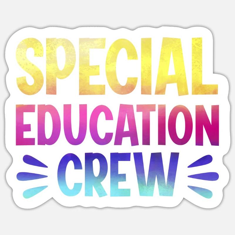 Special Education Crew - Sticker Größe S (10 x 10 cm) - Mattweiß