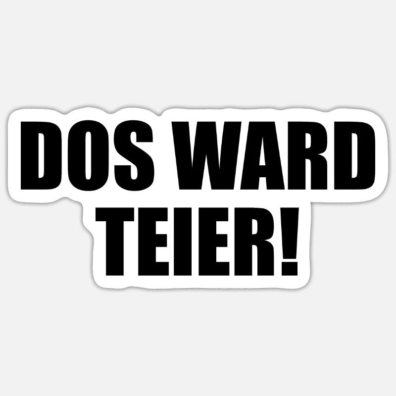 Erzgebirge Das wird teuer - Sticker Größe S (10 x 10 cm) - Mattweiß