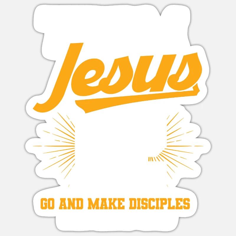 Jesus - Sticker size S (10 x 10 cm) - white matte