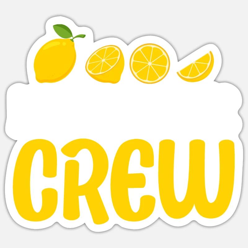 Équipage de limonade - Sticker taille S (10 x 10 cm) - blanc mat