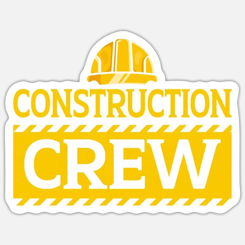 Équipe de construction - Sticker taille S (10 x 10 cm) - blanc mat